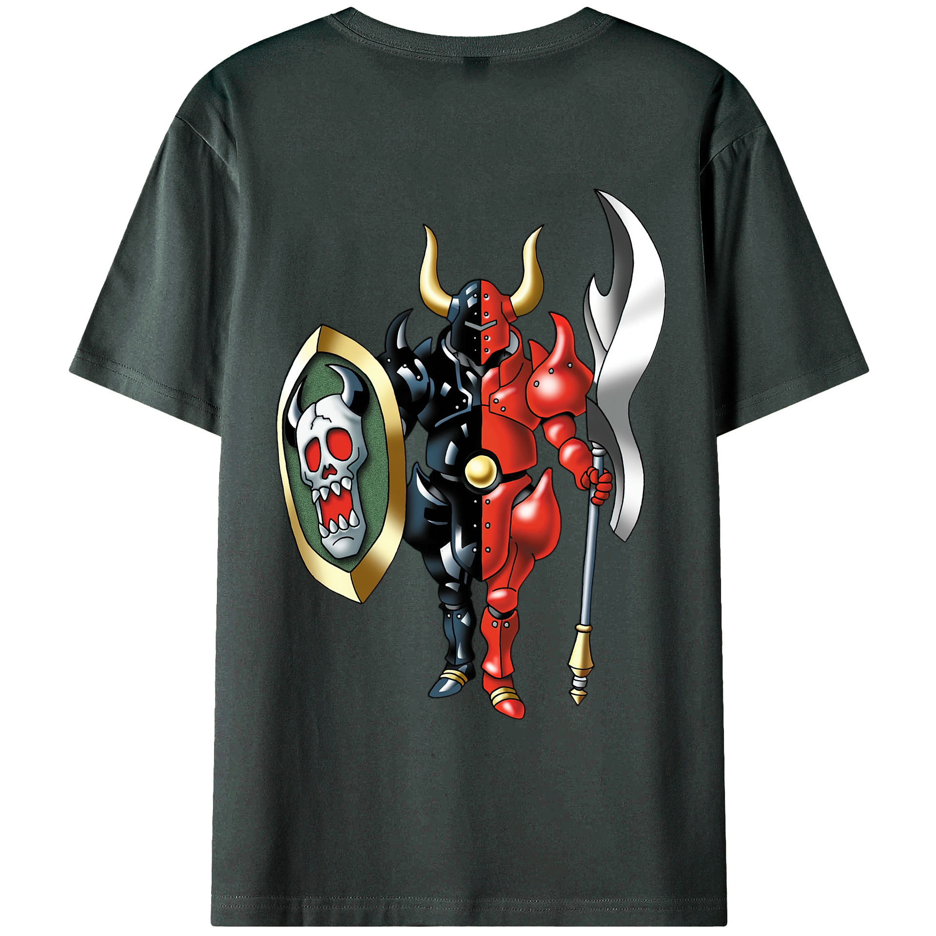 （画像用） ドラゴンクエスト Doragon Kuesuto Dragon Quest 綿100％ メンズ半袖Tシャツ（バックプリント） 通気性